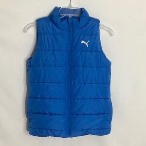 Puma Kids Vibrant Blue Puffer Vest Size M (10-12)